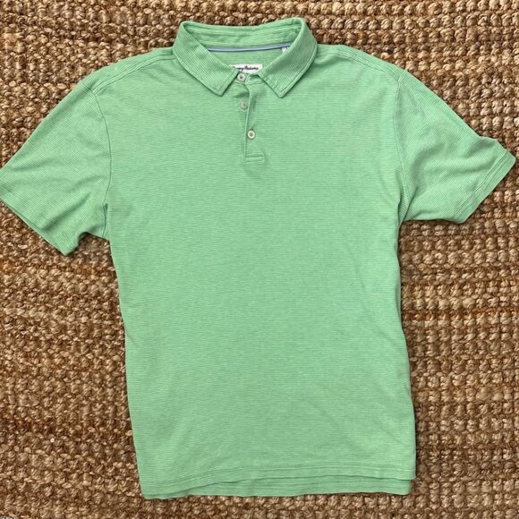 Tommy Bahama Pacific Shore Polo Shirt (Large) Light Green Mens - Picture 2 of 5
